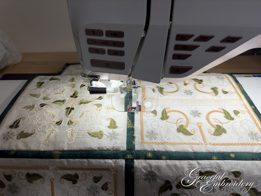 repairing stitch in the ditch stitches
